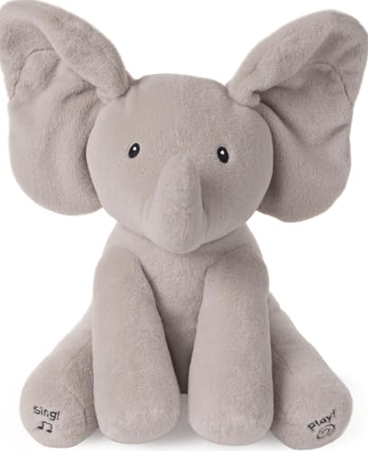 Image of GUND Baby Flappy Elephant 12-Inch Interactive Animated Musical Baby Toy | Talking Elephant with Movements, Musical Toy Teaches Cause-and-Effect and Sings, Promotes Self-Soothing and Tactile Play