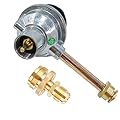MENSI Grill BBQ Tru-Infrared Regulator Valve Fits Char Broil Grill2Go 2012 and Recent Old Model 29103224A And New 29102349 with 1LB Adapter Convert to High Pressure Propane Regulator From 20lbs Tank