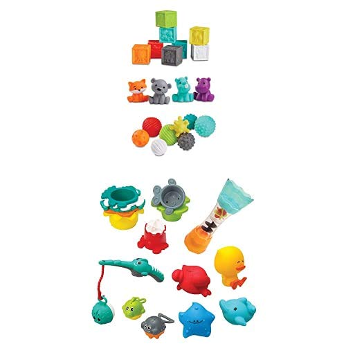 Coffret Infantino 17 jouets : la solution pour stimuler les sens et la motricité fine de bébé