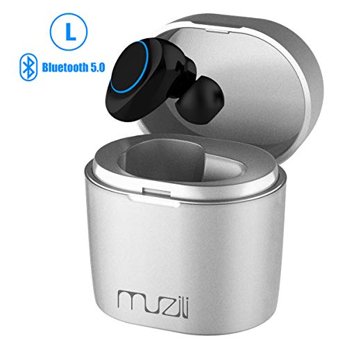 Muzili Auricular Bluetooth Inalámbrico V5.0 Mini Bluetooth Auriculares18 Horas Tiempo de Reproducción con Caja de Carga