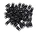Produktbild HONGCI 50pcs seitliche Freigabe-Plastikmini Schnallen 3/8 Zoll für Paracord Armbänder, Hundehalsband, Gurtband, Bushcraft, Rucksack-Zusätze, Zelt (B Schwarz)