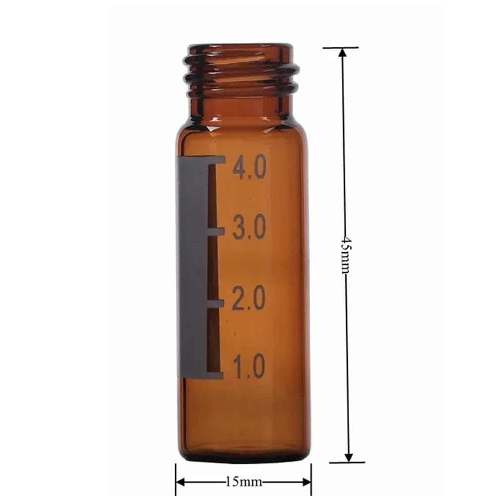 Laborausstattung und -bedarf 100 Stück braune Fläschchen 4 ml mit schwarzer, oben offener Kappe for Experimente