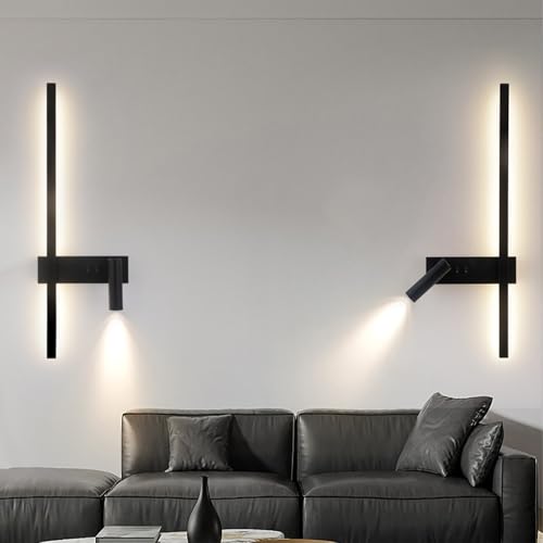 Iluminación interior para sala de estar y dormitorio con aplique LED largo de luz cálida 7