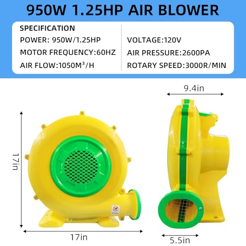 GZKYYLEGS 950W+480W Bounce House Blower for Inflatables by GZKYYLEGS - Used condition - Image 3