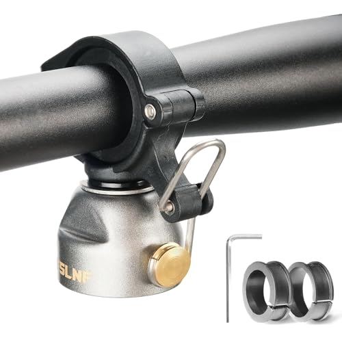 JJZOUEN Mountain Bike Bells Dual-Mode Ringing Bell, Copper Alloy Sturdy Bicycle Bell, MTB Trail Bell with Dual Modes, Adults Bike Bell for 22.2-31.8mm Bicycle Handlebars