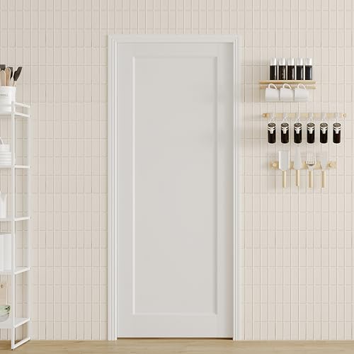 Image of Sliding Pocket Door, 32 inch x 80 inch, 1-Panel Core with Frame and Hardware Kit Set, Interior Doors for Pocket Door, White Primed - No Panel Assembly Required