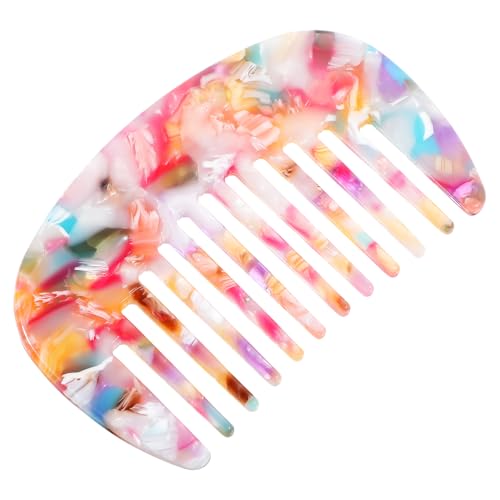 Mabor Mini Hair Comb Wide Tooth Anti-Static Pocket Size Comb for Thick Curly Hair Care Detangling Comb Detangler Hair Combs for Wet and Dry For Women Men Multicolor