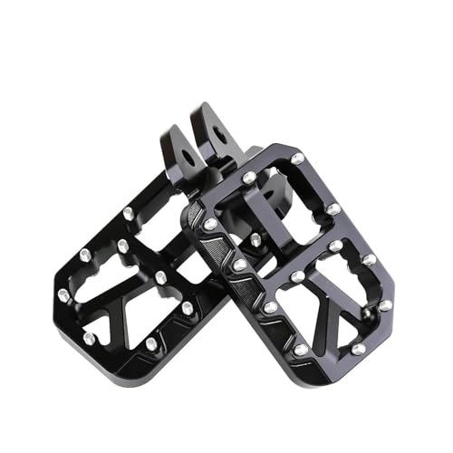 Woodniu Racein Dirt Bike Foot Pegs for Ebike Surron Light Bee X S Color Prickly Peg Motorcycle Aluminum Alloy Pedal for Segway X160 X260/Talaria X3 X4/E Ride PRO SS Black Body with Silver Spikes