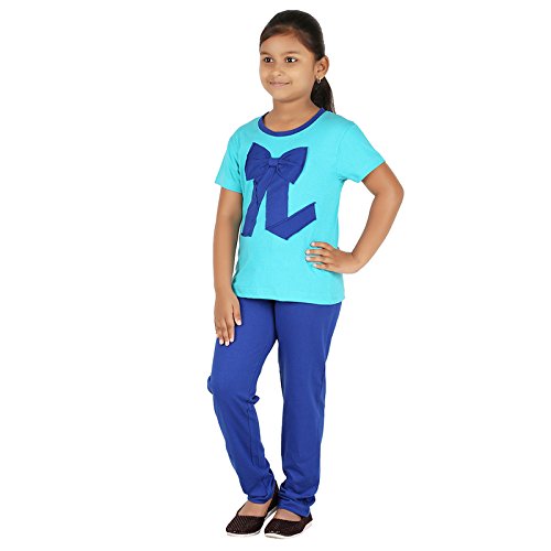 FICTIF Kid Girl's Blue Color Top & Pyjama Set (FG303TIE-13-14) 1