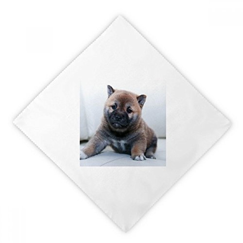 Servilletas de tela reutilizables de 2 piezas blancas con diseño de perro Pippy 2