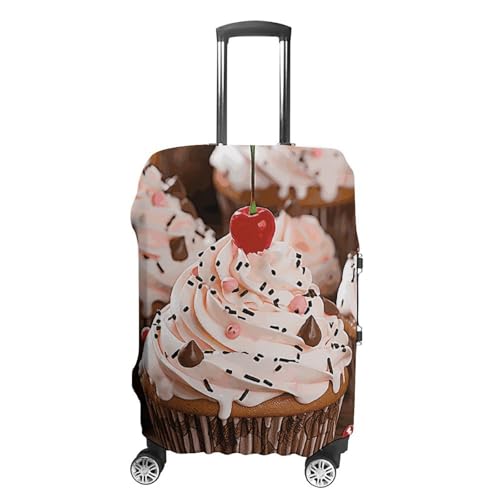 Cupcake And Muffin Travel Luggage Cover Anti-scratch Suitcase Cover Elastic Suitcase Protective Cover Fits 19-32 Inch Luggage M