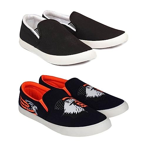 Image of HOTSTYLE Premium Casual Shoes Slip On Sneakers for Men |Combo Pack of 2|176