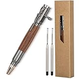 Umbrotiger Premium Bolt-Action Pen Gift Set - Elegant Copper Retractable Ballpoint for Men, Corporate & Birthday Gifts with Stress Relief Design (eplaceable refills + Gift Box) (Brown)