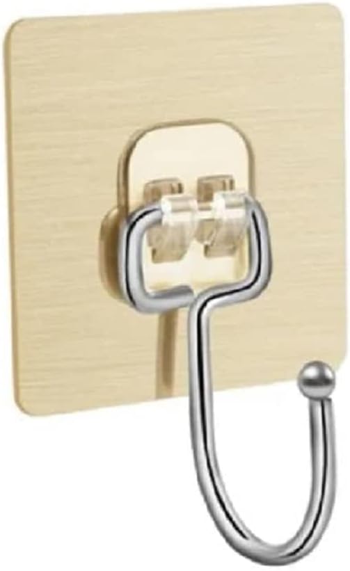 5 Pack Heavy Duty Adhesive Wall Hooks – Waterproof Stainless Steel Stick On Hooks for Towel, Coat & Kitchen Storage, Damage Free Wall Hangers for Bathroom, Home and Office Organization AGKH-1