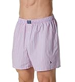Polo Ralph Lauren Connoisseur 100% Cotton Woven Boxer (R169) L/Pink Regent Stripe
