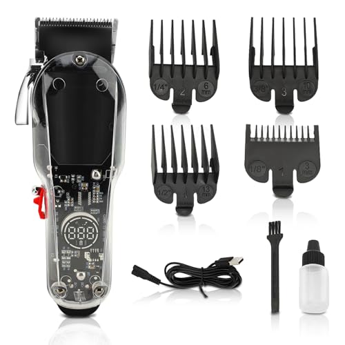 Maquina De Cortar Pelo Hombre, Cortapelos Hombre, Ajuste Multinivel Cortapelos Hombre Con Pantalla Digital Lcd, Concha Transparente Maquina De Cortar Pelo Hombre Con 4 Peines Guía Maquina De Cortar Pelo Hombre, Cortapelos Hombre, Ajuste Multinivel Cortapelos Hombre Con Pantalla Digital Lcd, Concha Transparente Maquina De Cortar Pelo Hombre Con 4 Peines Guía