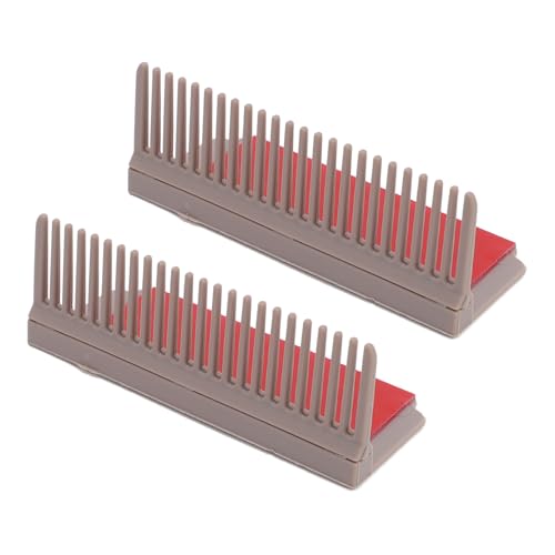 2 unidades - Accesorio para plancha de pelo: peine rectificador con dientes recubiertos de silicona, herramienta de peinado de doble cara para uso en casa y salón miniatura 2