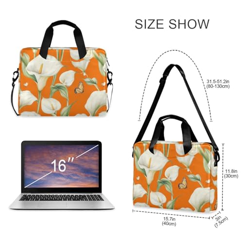 Maletín para Laptop con Asa y Correa 15.6 Pulgadas Naranja miniatura 5