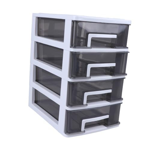 Armoire de rangement plastique 4 tiroirs pour bureau compact