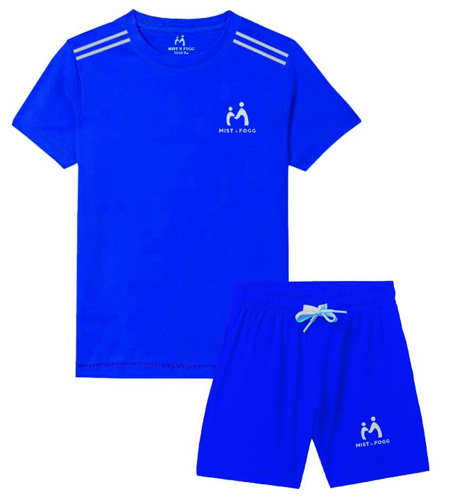 Image of MIST N FOGG Boys and Girls Sports Dry Fit T-Shirts and Short Set