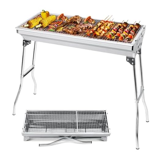 AGM Holzkohlegrill Camping Grill Holzkohle,Klappgrill Tragbarer Grill,Für Camping Garten Picknick Party, 68x 32x 73 cm, für 5-10 Personen 5 AGM Holzkohlegrill Camping Grill Holzkohle,Klappgrill Tragbarer Grill,Für Camping Garten Picknick Party, 68x 32x 73 cm, für 5-10 Personen