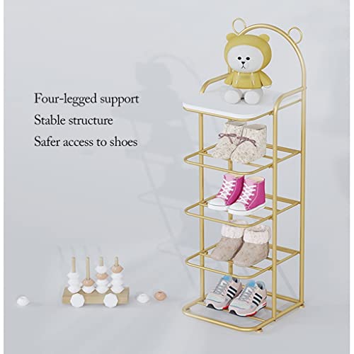 Étagère à chaussures robuste à structure métallique verticale à 5 niveaux