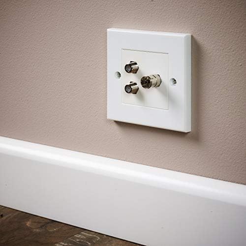 Computer Spares TV Aerial & F Type (Satellite) Faceplates/Wall Outlets  Silver Coloured Sockets (Double F-Type and Single Aerial)