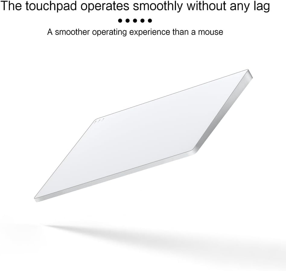 Trackpad Bluetooth Wireless 2.4G Wired Touchpad Touch Pad Rechargeable Trackpad Mouse for Laptop PC Pad White