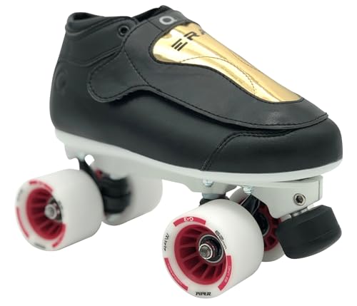 Image of Uniq Era Quad Speed Jam Roller Skates, ABEC7 Bearings | Removable tongue flaps, ABEC7 precision bearings, 62mm indoor speed wheels, lightweight composite outsole