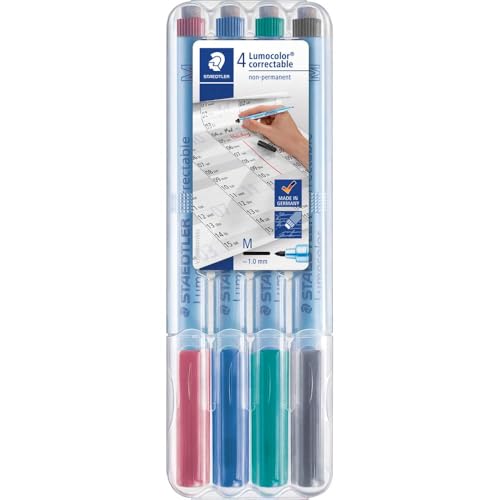 Staedtler 305M WP4 Lumocolor Correctable Transparency Pen Stalówka M Opakowanie 4 szt