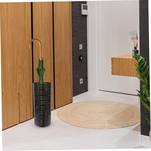 Porte-parapluies noir Toyvian seau ajouré rangement fleurs séchées