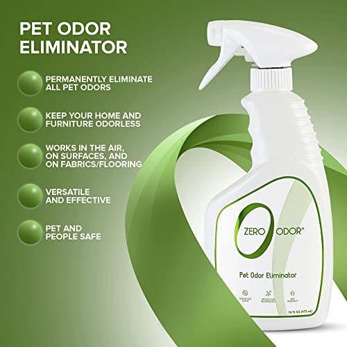 Zero odor - pet odor eliminator - permanently eliminate air & surface odors – patented molecular technology best for carpet, furniture, pet beds - smell great again (over 400 sprays per bottle) 6 Zero odor - pet odor eliminator - permanently eliminate air & surface odors – patented molecular technology best for carpet, furniture, pet beds - smell great again (over 400 sprays per bottle) - image 7