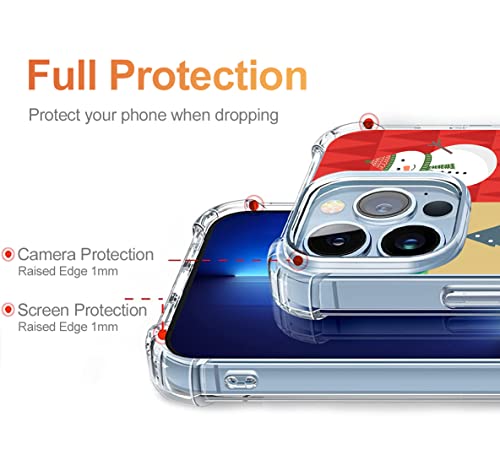 Collage Of Christmas Pattern Case For Iphone 14 Pro Max,Cute Snowman Elk And Gingerbread Man Stickers Phone Case Designed For Girls Boys Women Men,Trendy Soft Tpu Bumper Protective Case Cover #TOP3