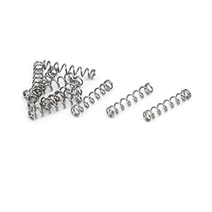 sourcing map 10 Stück Druckfedern 0.3mmx2mmx10mm