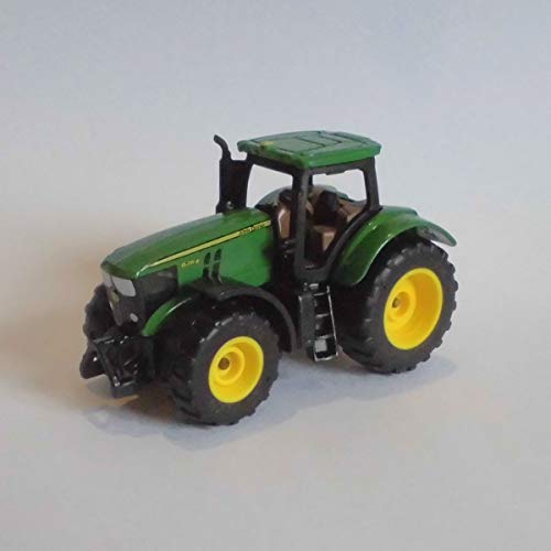 siku 1064, Tractor John Deere 6251R, Metal/Plástico, Verde, Incl. enganche para remolque, Ruedas con neumáticos de goma