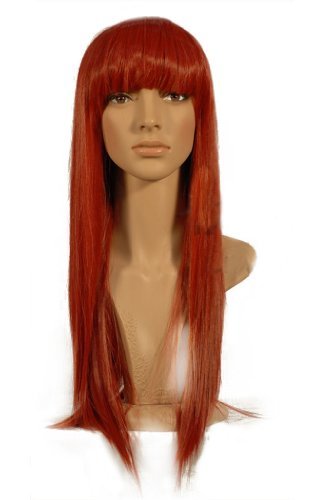 NEW fashion HOT sexy Long red Blonde Straight hair fashion Full wigs Hair wigs 24" 60CM