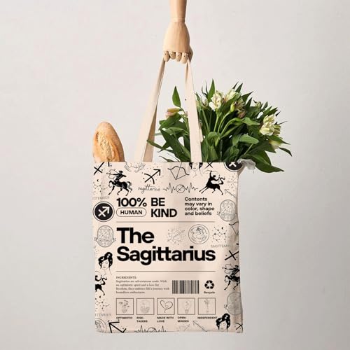 G2TUP Sagittarius Inspired Gift 100% Human Be Kind The Sagittarius Tote Bag Astrology Lover Handbag Zodiac Sagittarius Merch2
