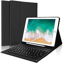 Teclado Ipad 2017 JADEMALL Funda Teclado Español Ñ para iPad 9.7, iPad 2018, iPad Air 2/ iPad Pro 9.7/iPad Air/iPad 2017, Carcasa Magnética con Teclado Bluetooth Retroiluminado