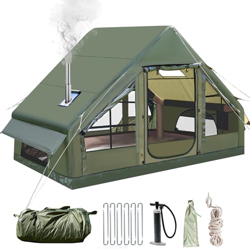 Aufblasbares Campingzelt mit Pumpe, 420D Oxford Glamping...