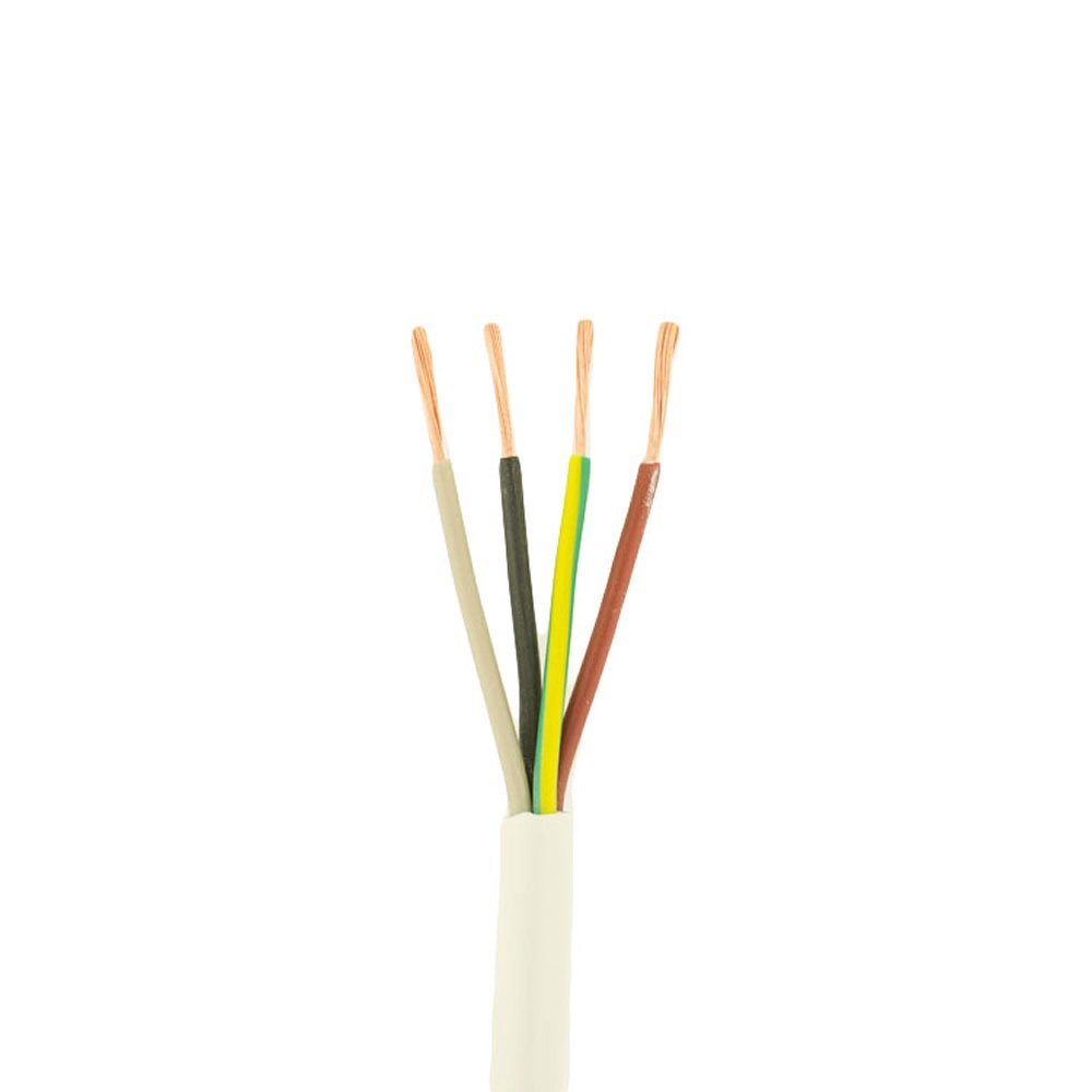Ali's DIY 4-rdzeniowy okrągły biały elastyczny kabel 1 mm - długość cięcia 15 metrów