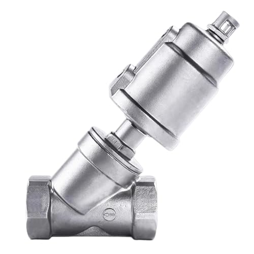 Vanne à siège incliné inox 304 pour réseau d'arrosage automatique et tuyauterie