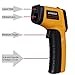 ANGGO Infrared Thermometer, Non-Contact Digital Laser Temperature Gun -58℉～788℉(-50℃～420℃) for Cooking/Air/Refrigerator/Pet (Yellow)