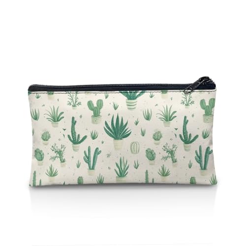 Image of Cactus Pencil Case Light Green Pencil Box for Preschool Toddlers Girls Lightweight Pen Holder for Stationery Storage Simple Pencil Pouches Ideal for School Classroom