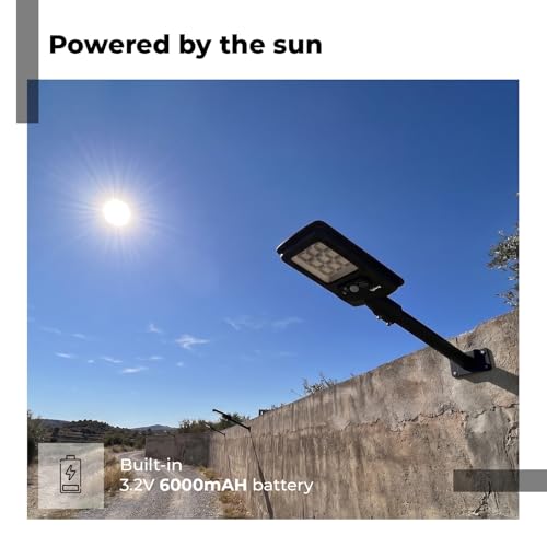 Image of Lifelong 100 W Solar Light for Outdoor Garden | 6000 mAh Waterproof Wall Light with Remote | Street Light with 1200 Lumens | Motion Sensor | Energy Saving for Home| Ideal for Gate, Yard & Pillar etc