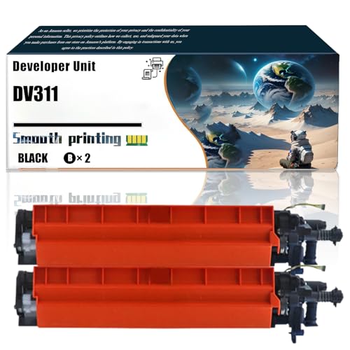 LSSF Replacement Parts Developer Unit DV311 Compatible with Konica Minolta bizhub C220 bizhub C280 bizhub C360 Printers, Contains Chip and Clear Printing (2 Pack Black)