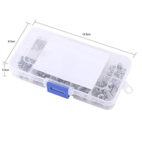 160Pcs Set Bulloni e Dadi M2 M2.5 M3 M4 M5 Acciaio...