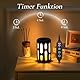 Staymoment Elektrische Duftlampe für Wachs mit Timer: Duftwachs Tischlampe für Duftkerze ätherische Öle Raumduft Wohnzimmer Industrial Deko Schwarz