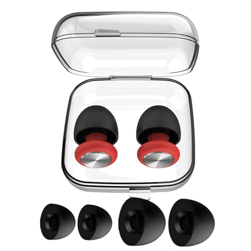 Yhsioaklo Tapones para los oídos con cancelación de ruido para dormir, Tapones para los oídos de seguridad del sueño con cancelación de ruido - Tapón para los oídos de silicona suave -
