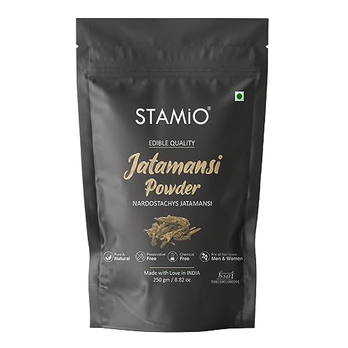 STAMIO Jatamansi Powder 250 gm | Spikenard | Nardostachys Jatamasi | Digestive Health | In Pouch 8.82 oz