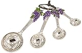 Ganz 4-Piece Measuring Spoons Set with Color, Grapes